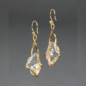 Alexis Bittar Liquid Vine Lucite Suspended Raindrop
Wire Earrings